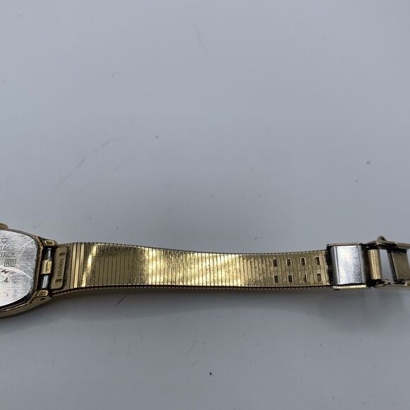 Vintage Seiko Watch Women\'s Classic Luxury Gold Tone 2C20-6450 Black Dial main image 5